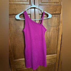 Pink One-Shoulder Dress